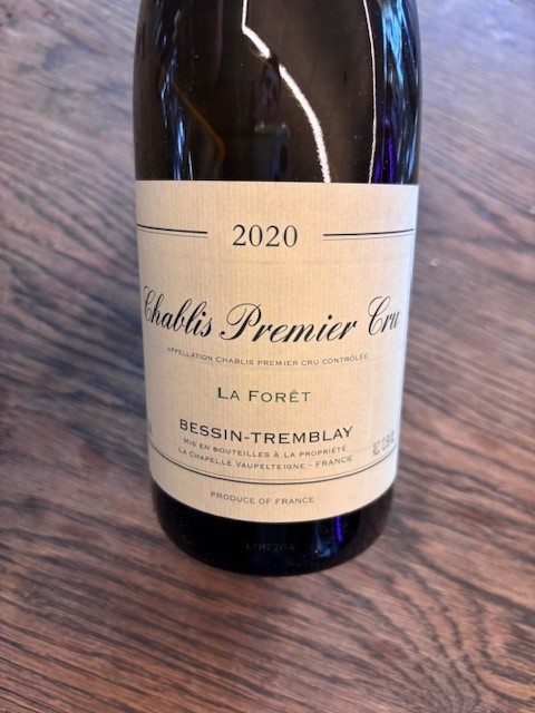 BESSIN TREMBLAY  CHABLIS 1er Cru LA FORET 2020 12.5vol. 0.75L.